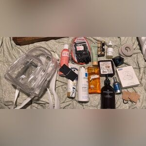 New Fabletics Mini Clear backpack with Gym essentials and more!